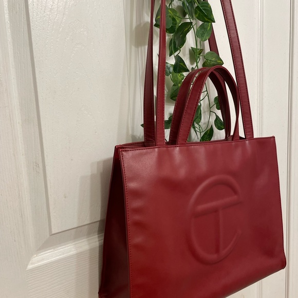 Telfar Medium Shopper in Oxblood - Picture 4 of 4